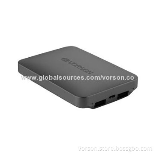 Original Design 8,000mAh Power Bank with Aluminum Alloy Housing, Li-polymer Battery/Dual-USB Output